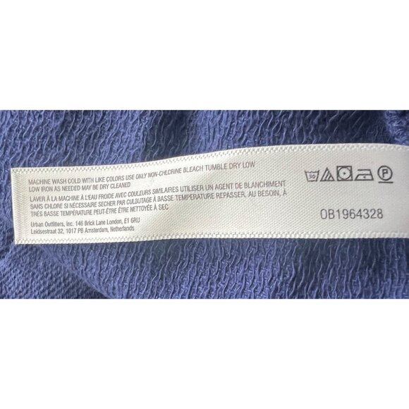 Free People Kayden Barrel Loose-Fit Navy Blue Pants With Drawstring Waist Small - Picture 4 of 11